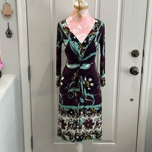 Muse Women’s Brown Retro Floral Dress - 2P